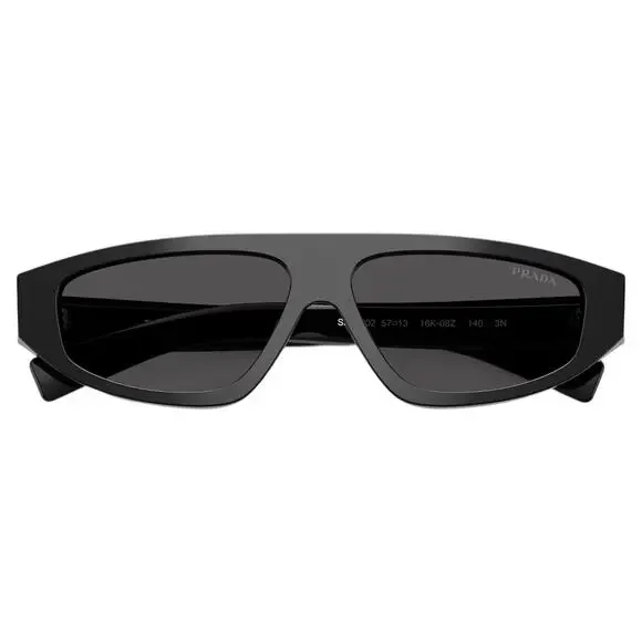 New PRADA Sunglasses Black Gray Lens 57-13-140 Authentic Prada